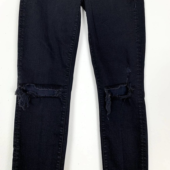 MOTHER The Looker Ankle Fray Jeans in Guilty As Sin Size 25 - Picture 6 of 8